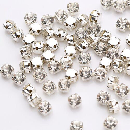 Sell At Loss RESEN Top Quality 3-10mm Sliver Claw Sew On Rhi