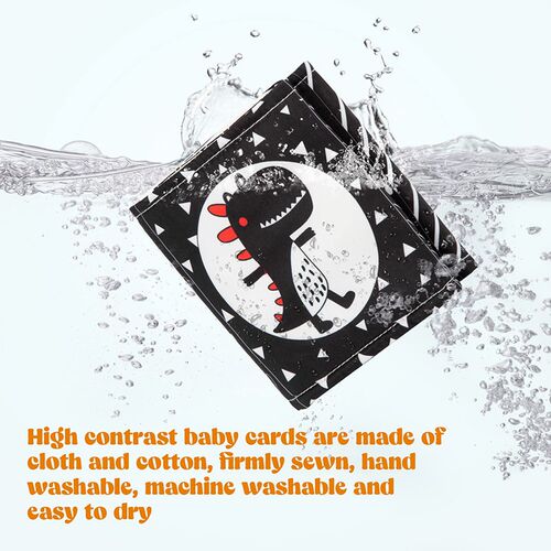 Baby Soft Cloth Book Black and White High Contrast Sensory T
