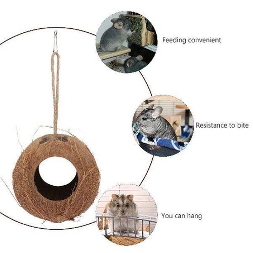 Coconut Hideout House Birds Sleeping Nest Natural Cave