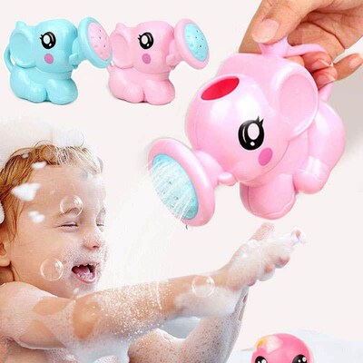 Kids Elephant Watering Pot Bath Toys Children Cute Baby Cart