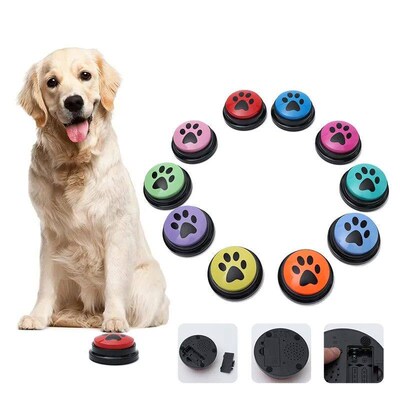 Pet Communication Button Dog Toys Recordable Pet Speaking Tr