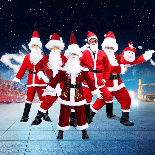 Christmas Old Man Dress Up圣诞节老人衣服装扮表演演出服装