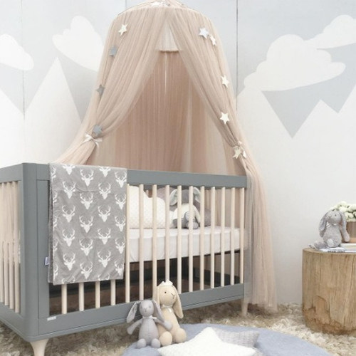 Mosquito Net Hanging Tent Star Decoration Baby Bed Crib Cano
