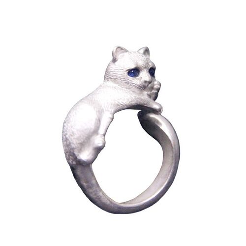 Ring for Men Women Japanese Style Cute Cat Ring Simplicity F