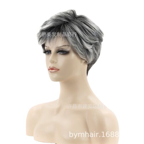 Womens Wig Chemical Fiber Short Wig Head Wig Wig Wig
