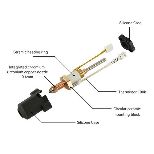 For Creality K1C k1 Max Hotend Ceramic Heating Block Kit 3D