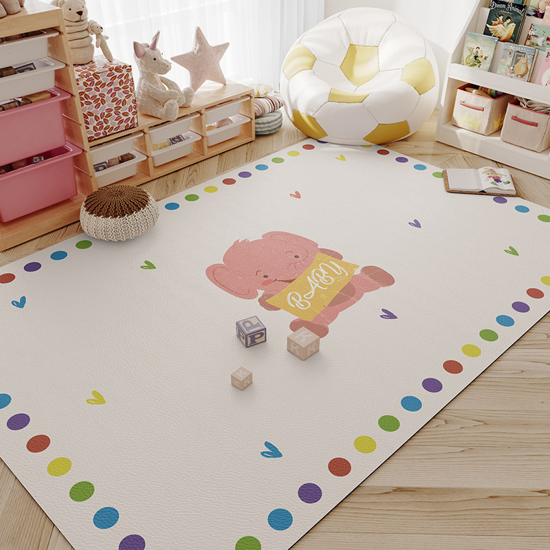 卡通爬爬垫客厅地毯儿童房阅读区书房皮革可擦免洗防滑pvc地垫子,居家布艺,地毯,淘宝优惠券,粉丝福利购,淘宝优惠卷
