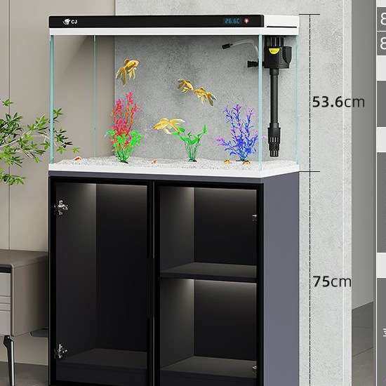 新款鱼缸客厅小型落地玻璃金鱼缸家用免换水造景带柜子立式水族箱,3C数码配件,其它配件,淘宝优惠券,粉丝福利购,淘宝优惠卷