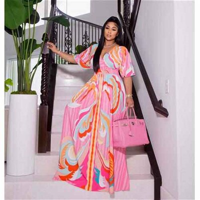 Dress Long Dress Butterfly Side Sleeves Casual Fashion