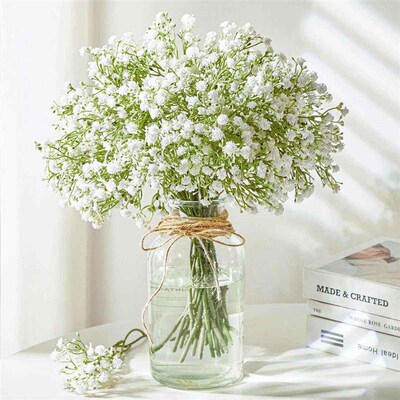 10/15pcs Artificial Flowers Baby Breath Flower Fake