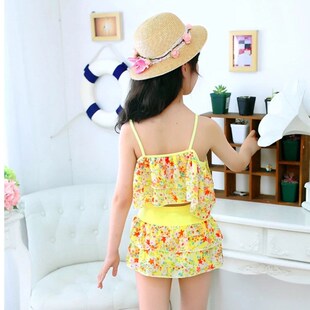 Girls Two Pieces Suits For Swimming Children Polyester Swimw