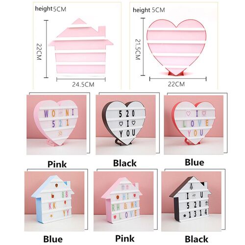 Heart Shape LED Combination Night Light DIY 96pcs Letters C