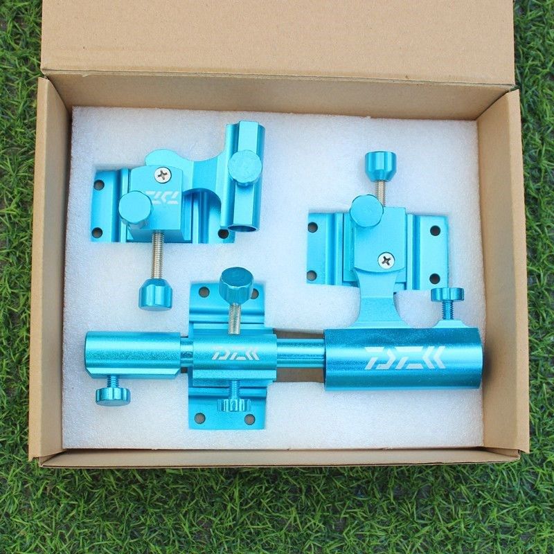 钓箱配件通用四件铝镁合金炮台支架三件加厚插片3五件大全