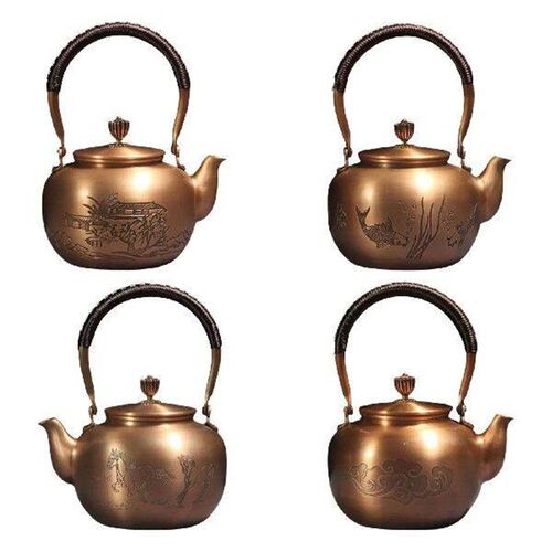 Copper Teapot Handmade Top Handle Kung Fu Teapot Vintage