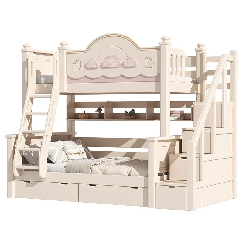 全实木上下铺层床子母床大人樱桃木儿童高低床层床两层上下床