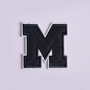 Navy Blue Letter Patch ABC DEF OPQ RST UVW XYZ Embroidery Pa