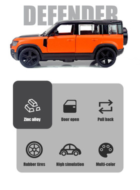 1/43 Land Rover Defender Alloy Car Model Diecast Metal Toy O