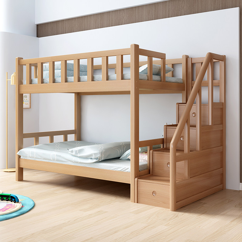 全实木上下床层床大人高低床同宽两层木床宿舍上下铺儿童子母床