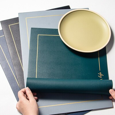 European leather placemats ins wind waterproof, oil proof an