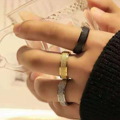 Stainless Steel Ring Womens Niche High-end Light Luxury Ins