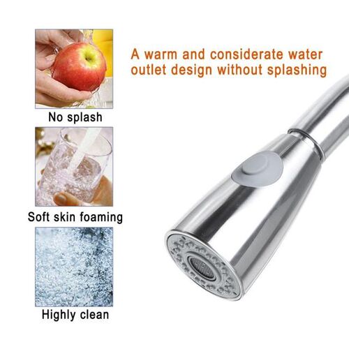 Pull Out Kitchen Sink Faucet Deck Mounted Stream Sprayer Kit