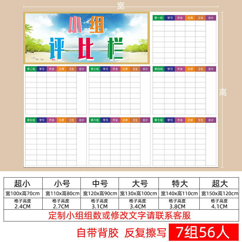 班级小作评比栏墙贴小学生竞争竞赛榜积分评价量化表文化布置,家居饰品,软装墙贴,淘宝优惠券,粉丝福利购,淘宝优惠卷