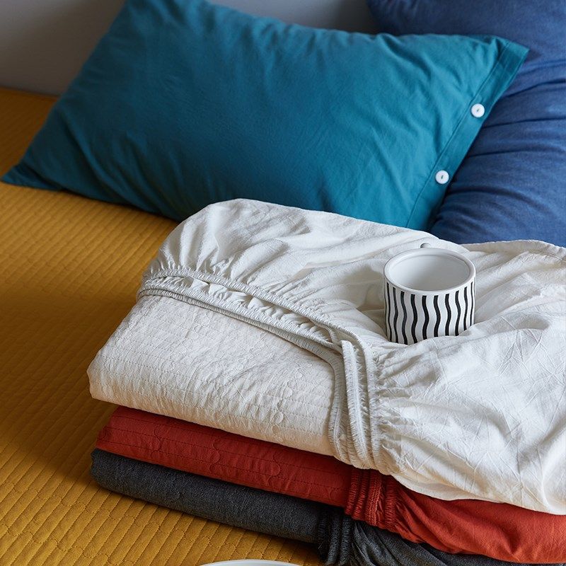纯色全棉夹棉床笠单件床垫保护加厚加高床罩可水洗1.5/1.8米,床上用品,床笠,淘宝优惠券,粉丝福利购,淘宝优惠卷