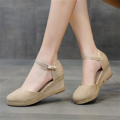 Espadrilles Wedges Woman Sandals Summer 2023 New In Ladies C