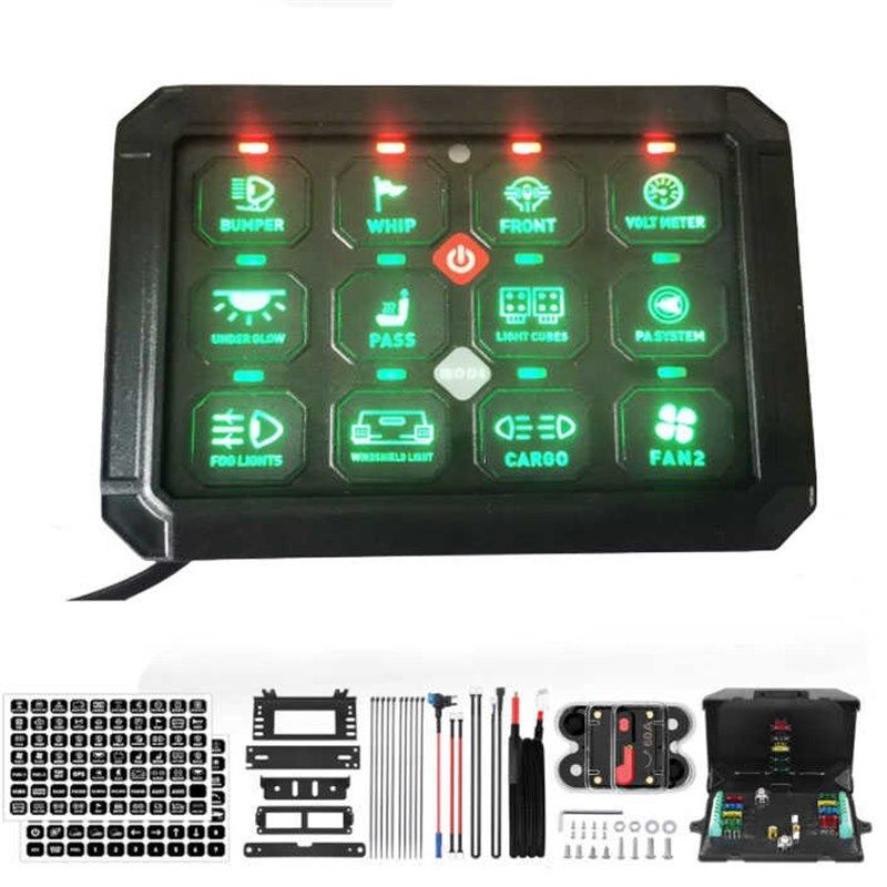 汽车射灯六路遥控改装集成开关越野车坦克300大功率LED八路控制器,汽车用品/电子/清洗/改装,抬头显示/HUD,淘宝优惠券,粉丝福利购,淘宝优惠卷