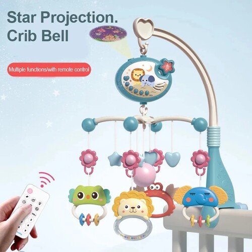 Baby Remote Control Bed Bell Can Be Fixed Rattle 360 Degree