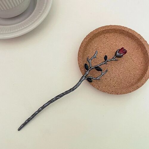 Vintage Rose Hair s Hairwear for Women Simple Flower Black R