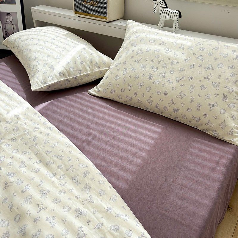 卡通层纱奶乎乎全棉枕儿童枕头单人宝宝学生可爱枕罩四季用,床上用品,枕套,淘宝优惠券,粉丝福利购,淘宝优惠卷