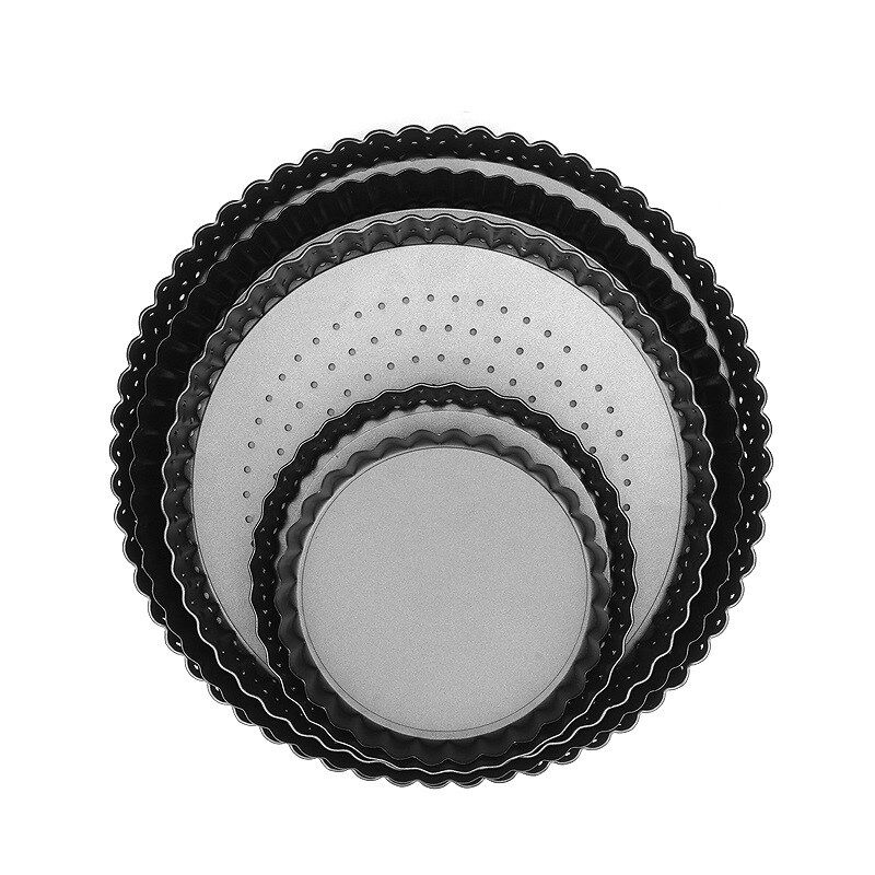 Pie Pizza Mold Pan baking Tart不粘披萨盘活底烤盘带孔派盘模具