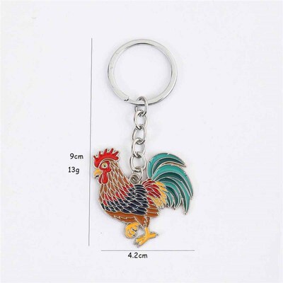 Cock Key Chain 公鸡钥匙扣可爱动物挂件钥匙圈饰品