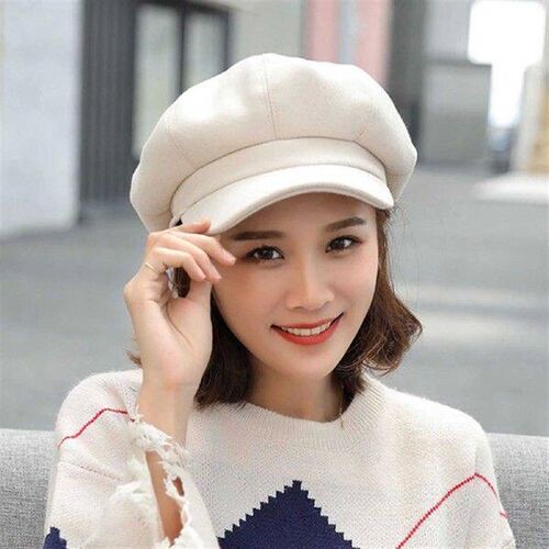 Female Fashion French Beret Cap Fashionable Soft Cotton
