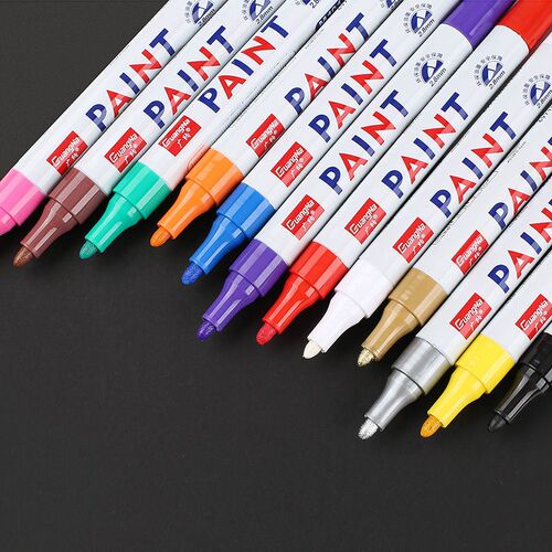 1pcs White Waterproof Cars Wheel Tire Oily Mark Pen Auto Rub
