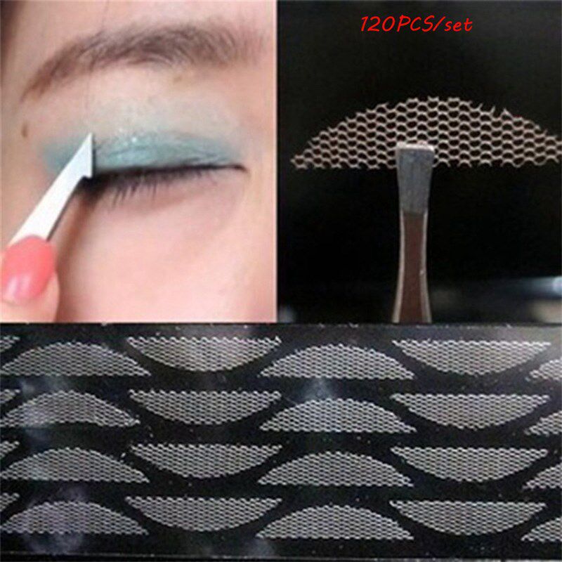 120PCS Invisible Mesh Double Eyelid Tape Lace Eyelid Sticker - 实物图