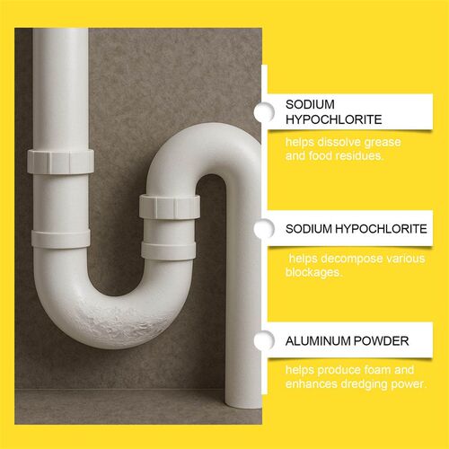 JUE FISH Pipe Unblocker Powder - Effective for Cleaning and