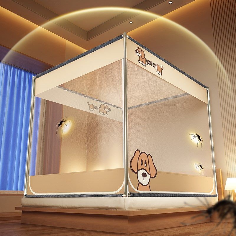 儿童蚊帐家用卧室20新款全罩免安装一体式婴幼儿纹帐床笠罩