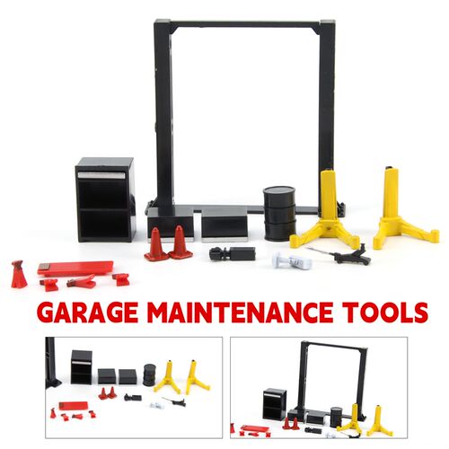 ama 1/64 Garage Maintenance plastic Tools Set Die-Cast Model