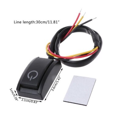 Car Push Button Latching Turn ON OFF Switch DC 12V 200mA 2.4