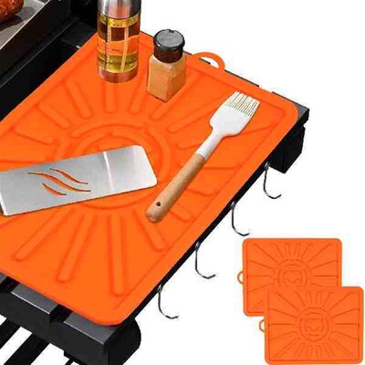Silicone Spatula Mat Silicone Utensil Rest Pad 14.2 x 11.2