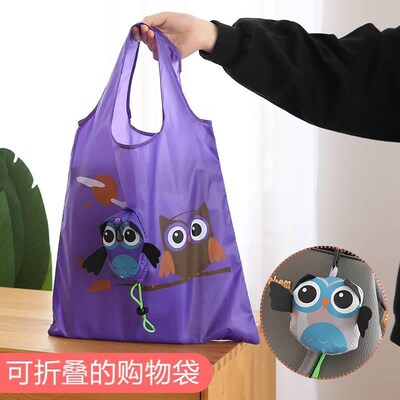 Owl shopping bag Foldable packaging waterproof environmental