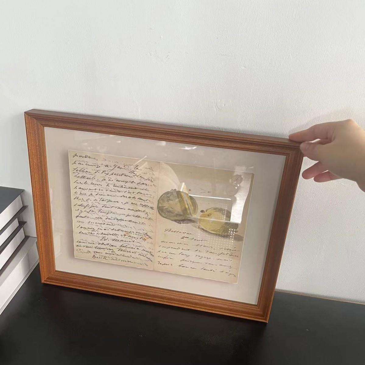 马奈的信印象派悬浮式法式复古装饰画中古挂画欧式餐厅咖啡厅壁画