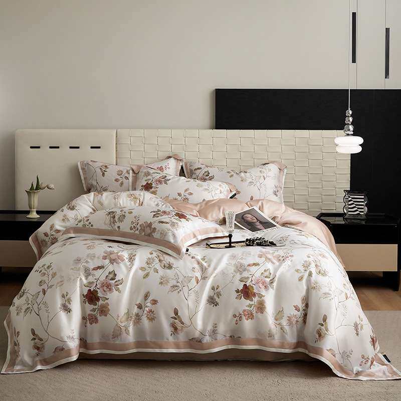 120支奥地利兰精天丝四件套数码印花工艺款被套夏季丝滑裸睡套件