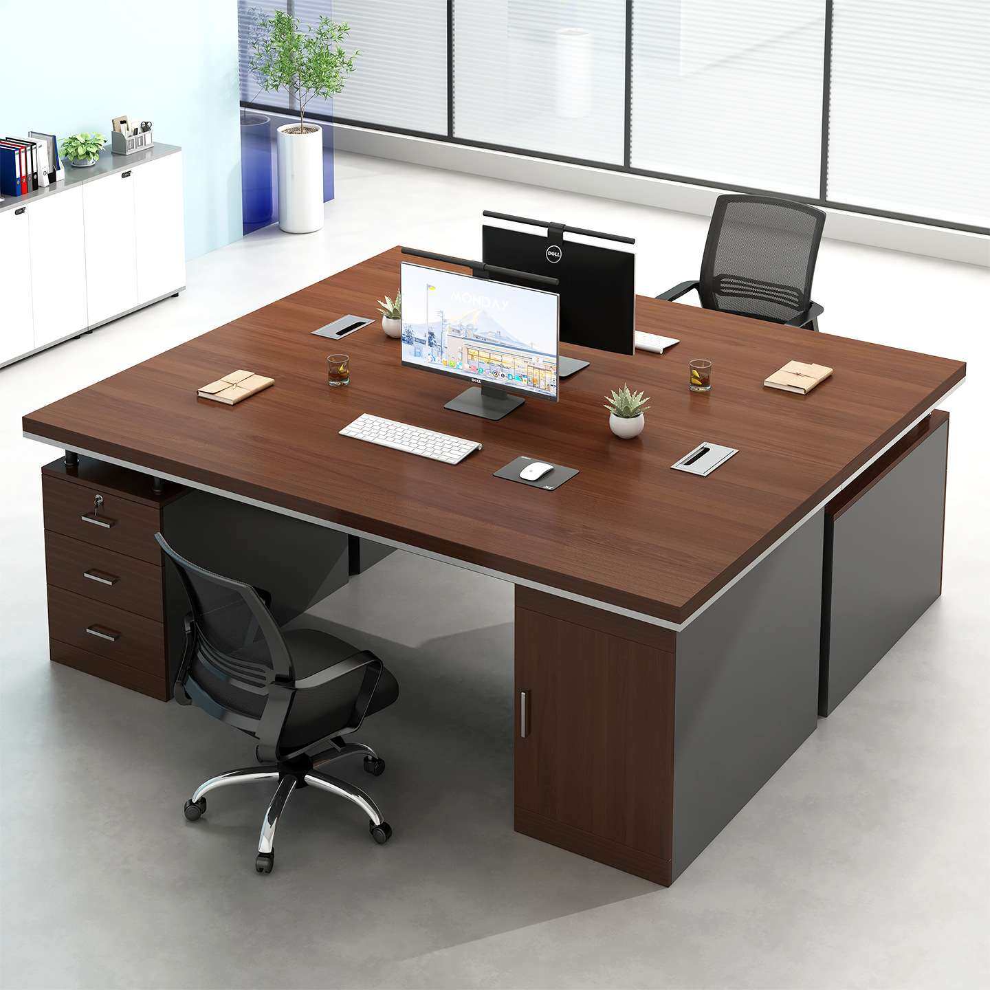 办公桌员工位双人面对面职员桌办公室财务桌2026新款带锁电脑桌子,3C数码配件,其它配件,淘宝优惠券,粉丝福利购,淘宝优惠卷