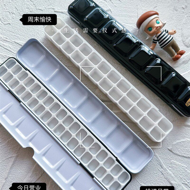 史明克筷子盒定制内格水彩颜料分装定制 手工格子定做颜料盒
