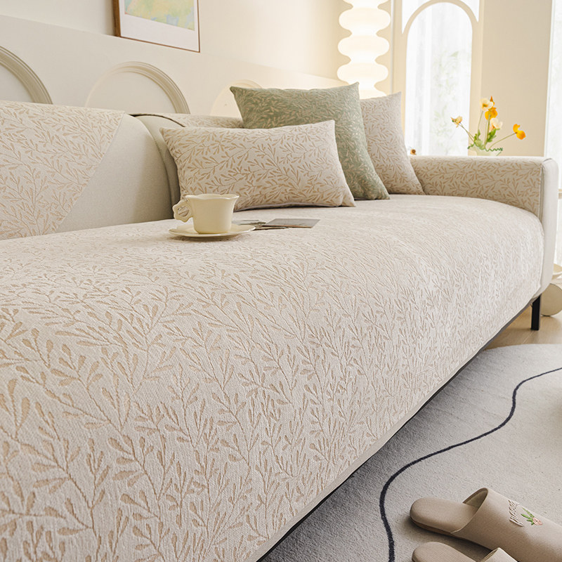 雪尼尔沙发垫四季通用防滑沙发套罩巾盖布新款2024坐垫子靠背定制