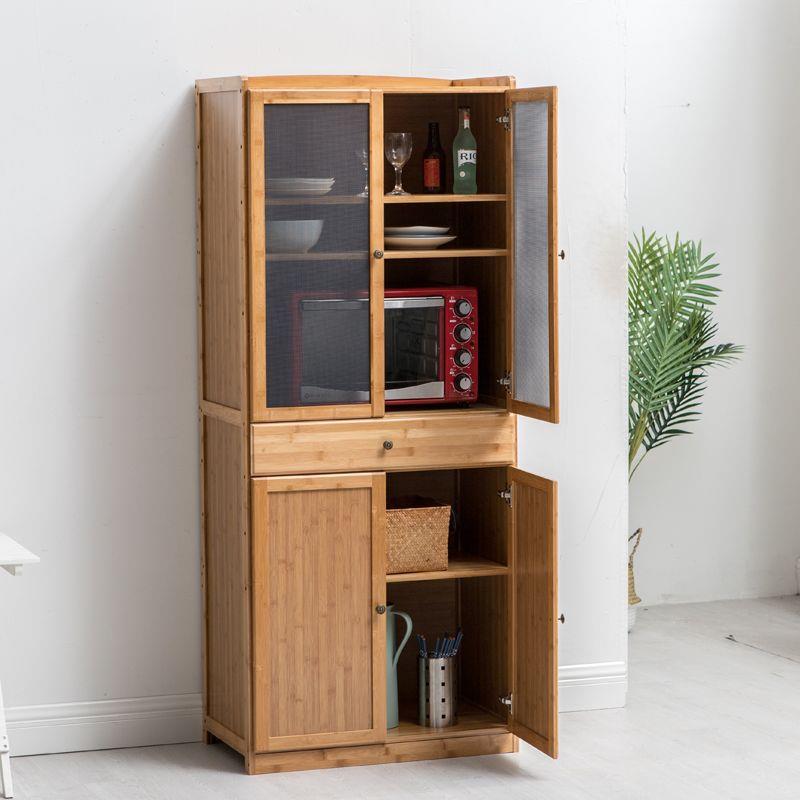 碗柜家用厨房餐边柜透气储物柜多层收纳柜子微波炉置物架老式菜柜