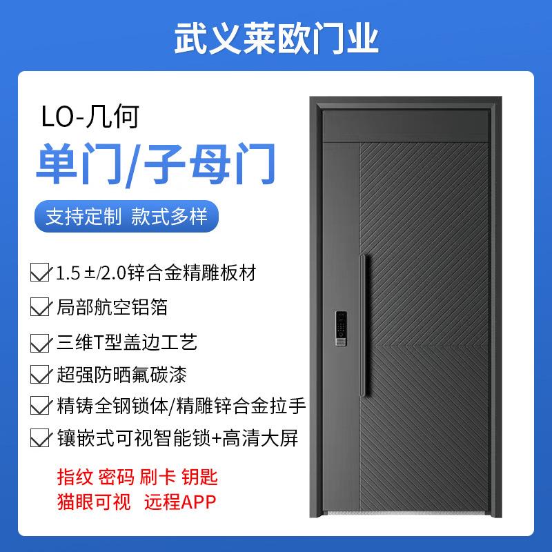 精雕铸铝门甲级防盗门钢质门入户门10公分甲级门高端进户门明铰链
